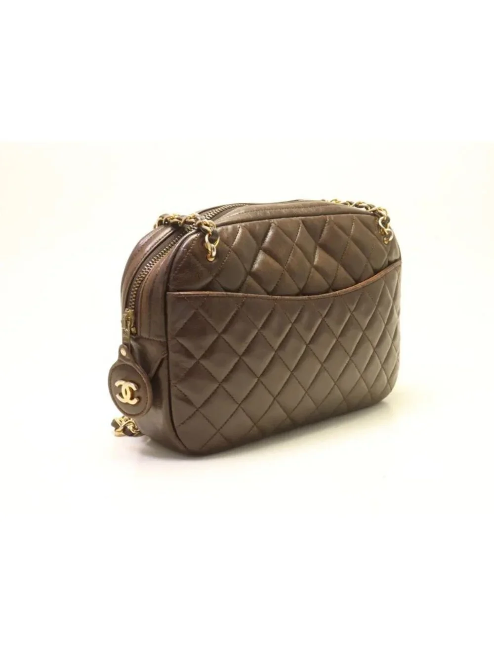 Chanel Quilted Lambskin Chain Shoulder Bag